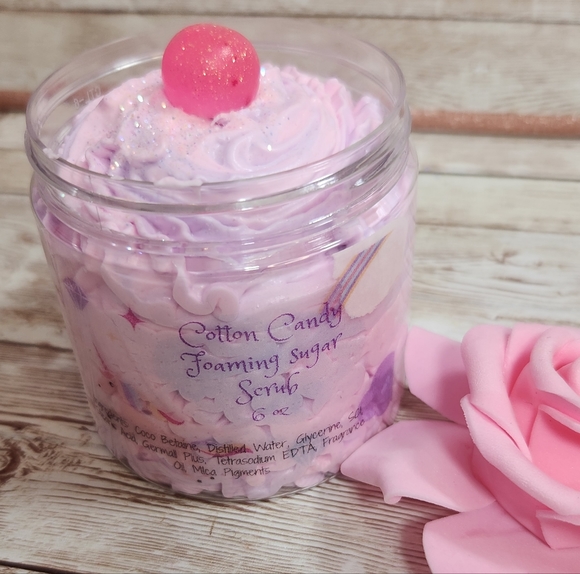 Cotton Candy Whipped Foaming Sugar Scrub. Exfoliating Body Wash & … - Picture 1 of 7